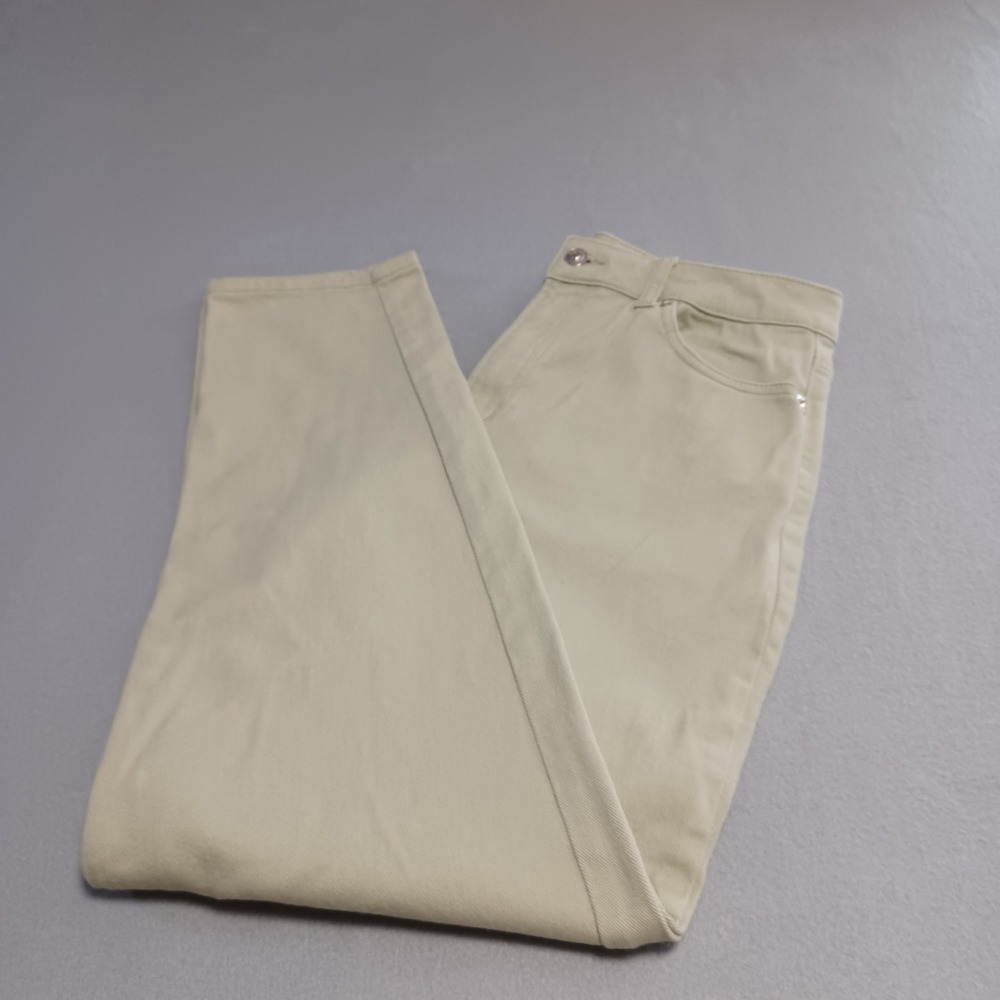 H&M Divided Khaki Beige High Waisted Skinny Jean Womens Size 8 Tan Stretch Denim
